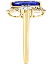 Effy Tanzanite (1-3/4 ct. t.w.) & Diamond (1/3 ct. t.w.) Marquise Halo Ring in 14k Gold