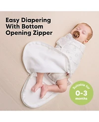 KeaBabies 3pk Soothe Zippy Baby Swaddles 0-6 Months, Newborn Sleep Sacks, Zipper Swaddle, Wearable Swaddle Blanket
