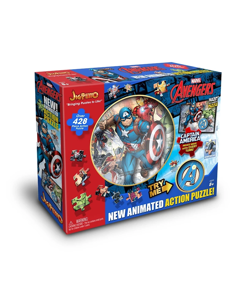 New Marvel Jigpetto Action Puzzle Avengers Over 428 Pieces 14" x 20"