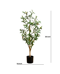 Nearly Natural 3ft. Artificial Olive Tree with Natural Trunk