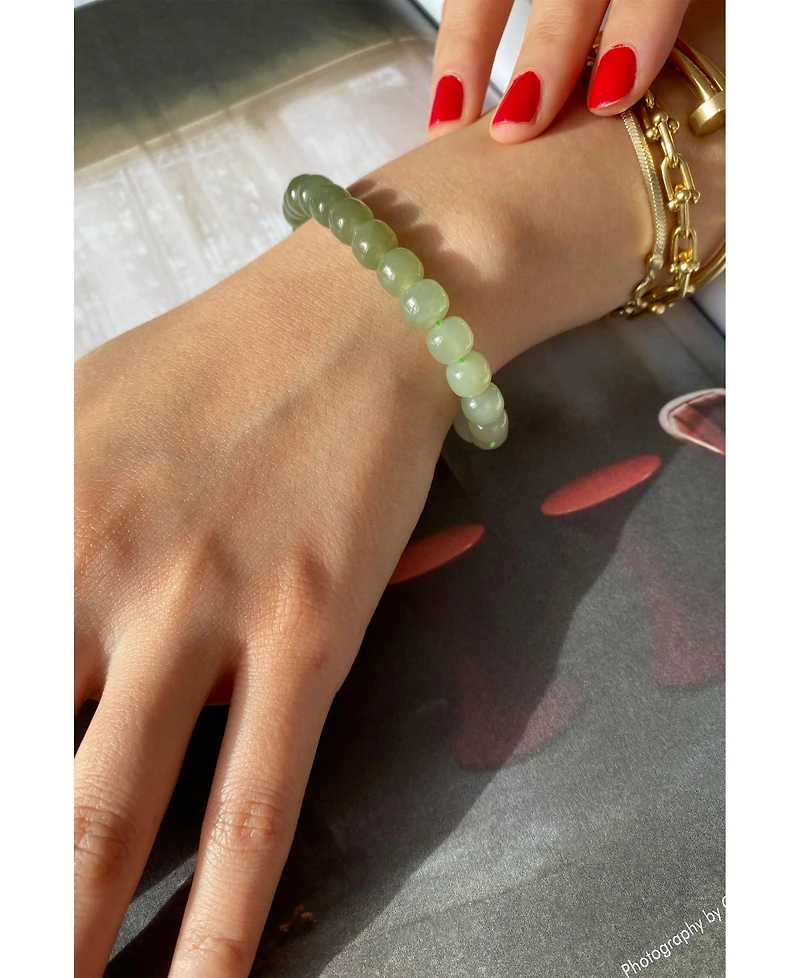 seree Ombre — Beaded jade bracelet