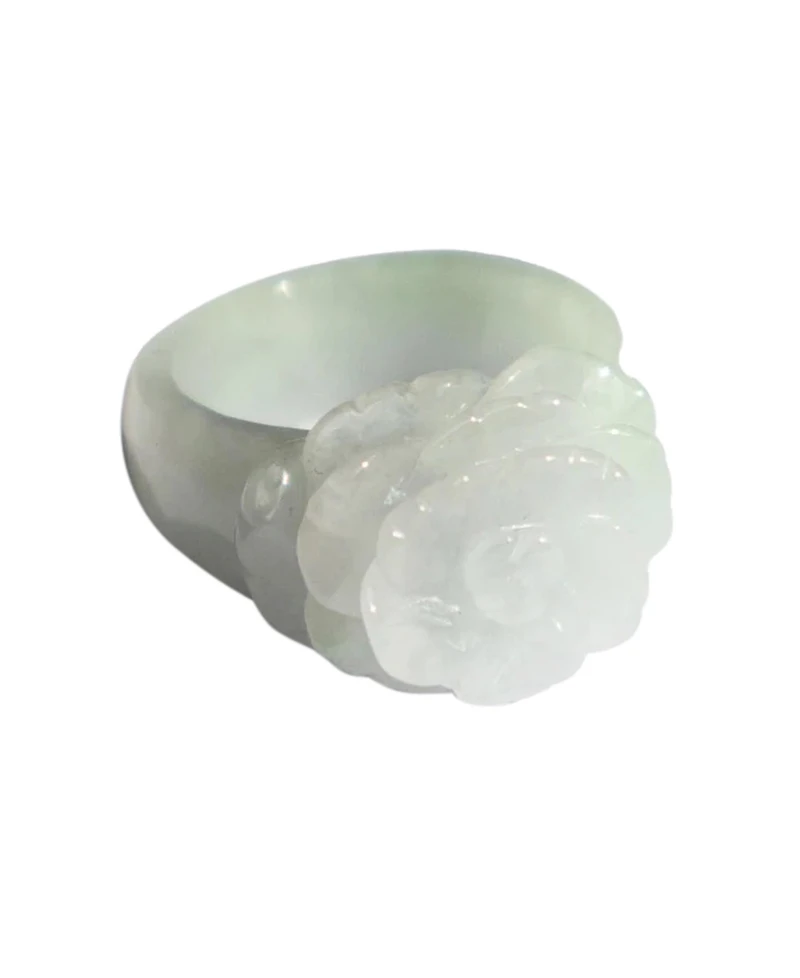 Rose — Off-White Jade Ring