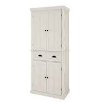 Streamdale Furniture Four-Door, One-Drawer Cabinet, Field Grid Model-White