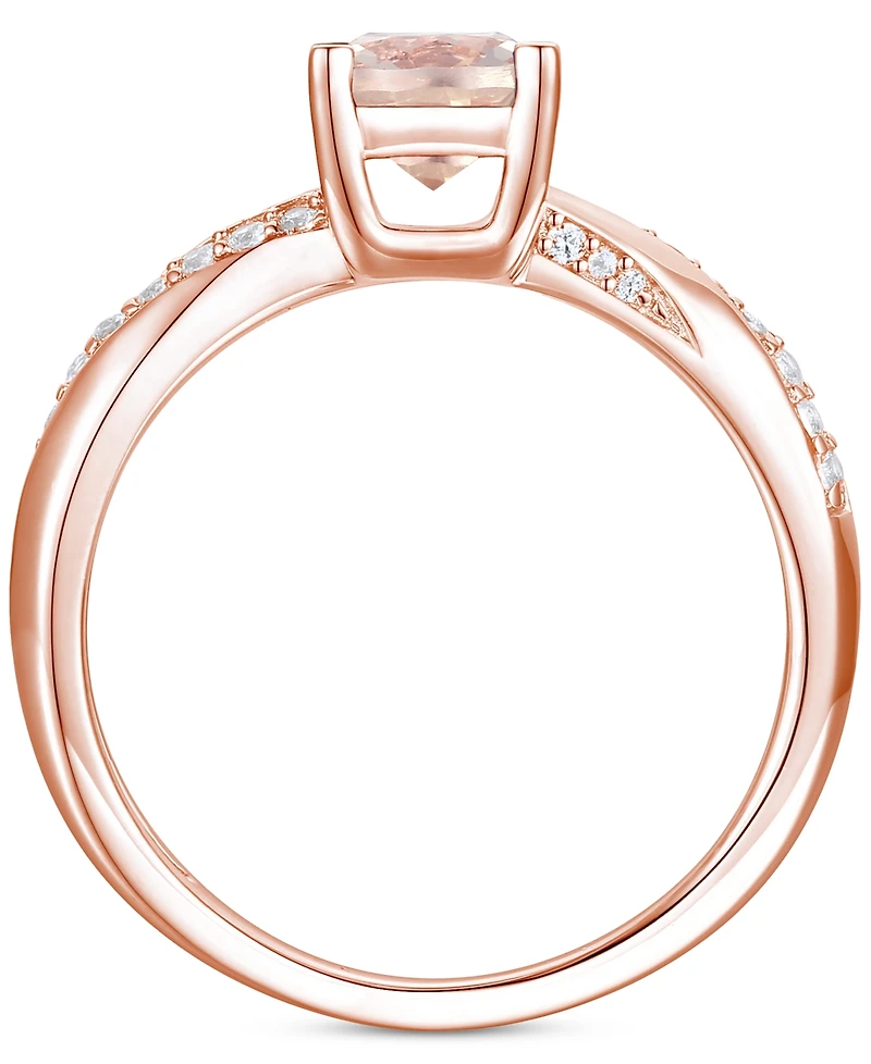 Amethyst (3/4 ct. t.w.) & Lab-Grown White Sapphire (1/6 14k Gold-Plated Sterling Silver (Also Available Additional Gemstones)