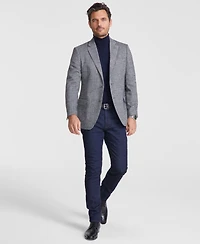 Nautica Men's Modern-Fit Solid Herringbone Tweed Sport Coat