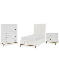 Chelsea 3-Pc. Bedroom Set (Full Storage Bed, Chest & Nightstand)