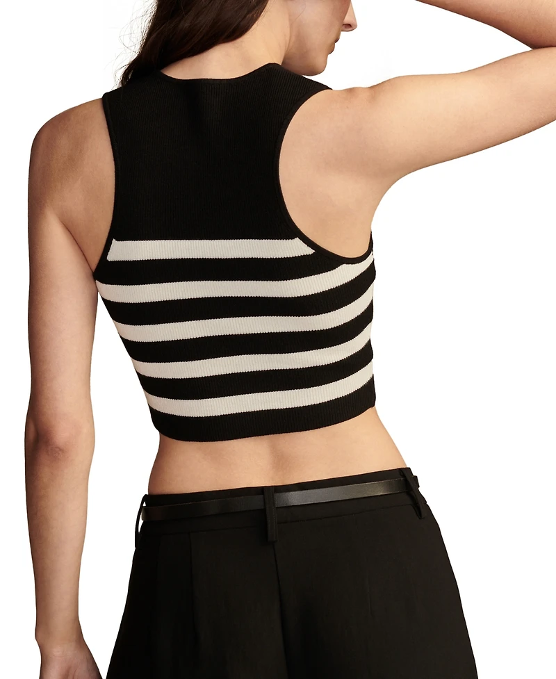 Lucky Brand Women's Striped Sweater-Knit Tank