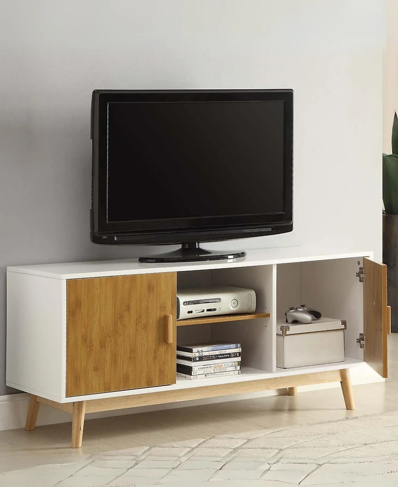Convenience Concepts 47.25" Oslo Tv Stand with Storage Cabinets and Shelves