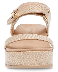 Anne Klein Women's Verse Double Strap Platform Wedge Sandals
