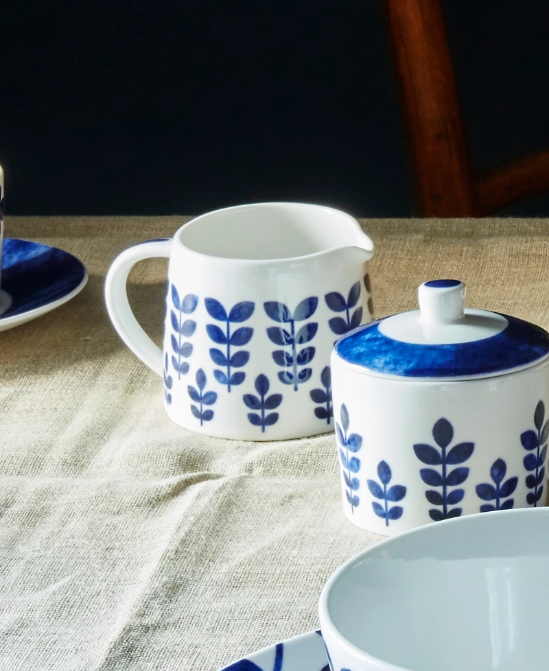 Noritake Sandefjord Sugar and Creamer, Set of 2