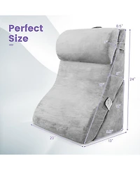 Sugift 3 Pieces Orthopedic Bed Wedge Pillow Set Adjustable Support for Back Neck