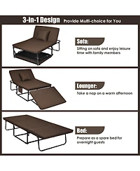 Sugift Folding Guest Sleeper Bed with 6 Adjustable Positions
