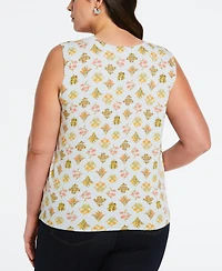 Ella Rafaella Plus Size Super Soft Floral Print Sweater