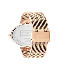 Tommy Hilfiger Women's Quartz Rose Gold-Tone Stainless Steel Mesh Watch 34mm