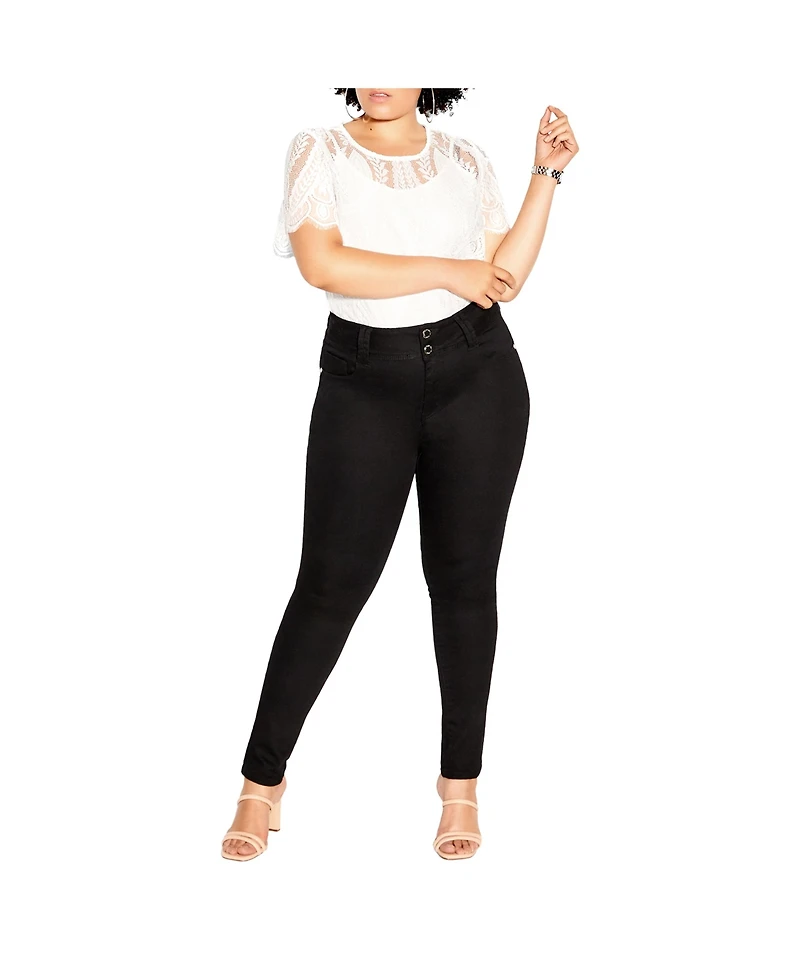 Plus Asha Regular High Rise Skinny Jean