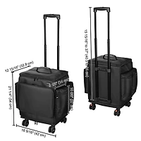 Byootique Portable Barber Station Rolling Hair Stylist Train Case Mobile Barber Station Makeup Trolley