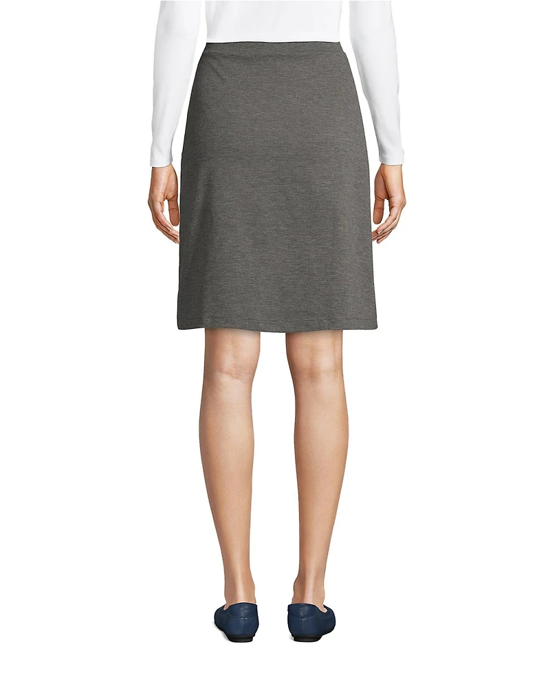 Lands' End Women's Ponte Button Front Skort Above the Knee