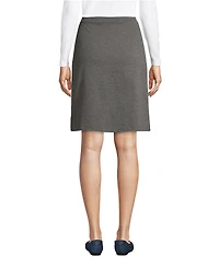 Lands' End Women's Ponte Button Front Skort Above the Knee