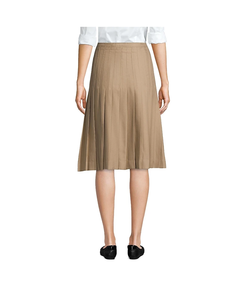 Lands' End Women's Pleated Skirt Below the Knee