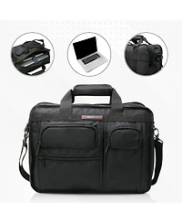 Alpine Swiss Conrad Messenger Bag 15.6 Inch Laptop Briefcase with Tablet Sleeve