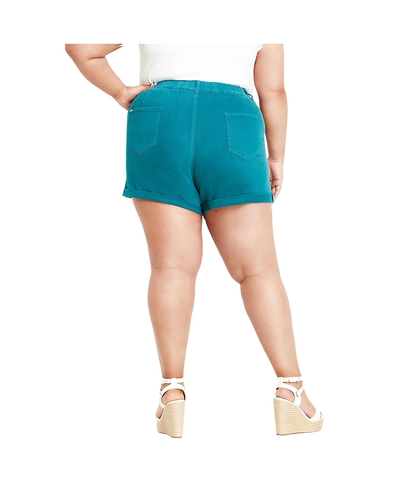 City Chic Plus Holiday Denim Short