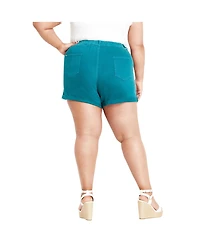 City Chic Plus Holiday Denim Short