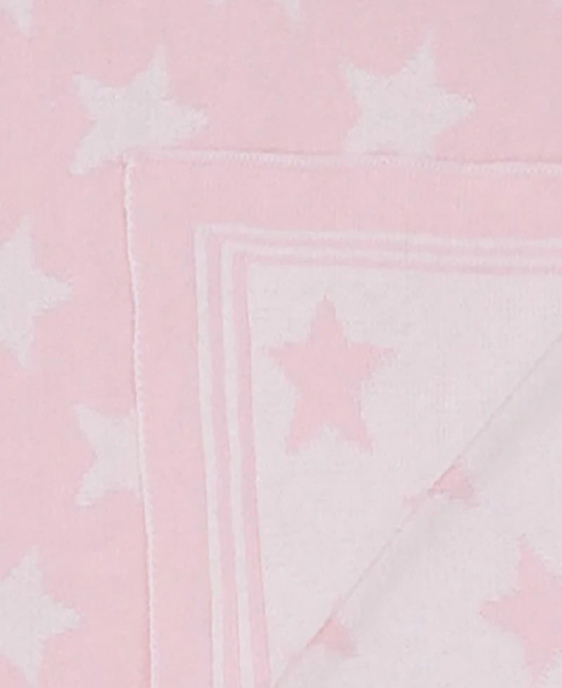 Baby Mode Signature Baby Girls Reversible Stars Knit Blanket