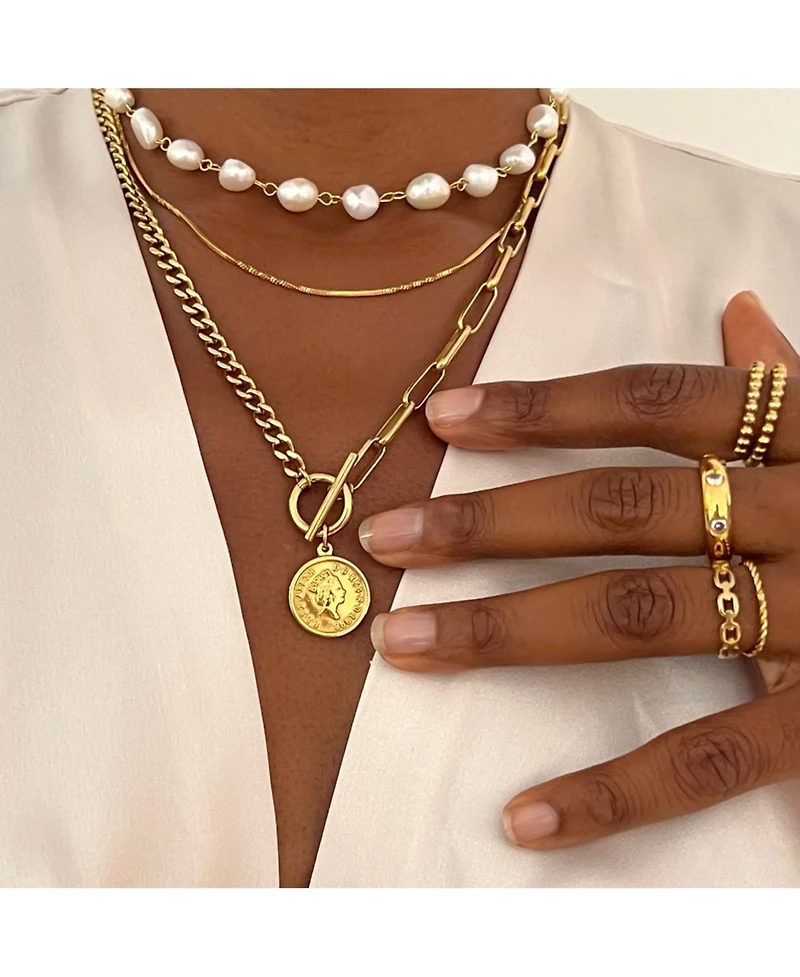 Ellie Vail - Stacie Toggle Chain Coin Necklace