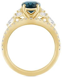London Blue Topaz (2 ct. t.w.) & Diamond (7/8 Bridal Set 14k Gold