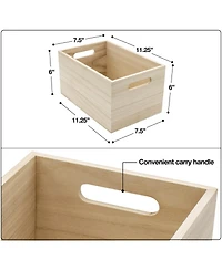 Sorbus Natural Wood Bin 2 Pack
