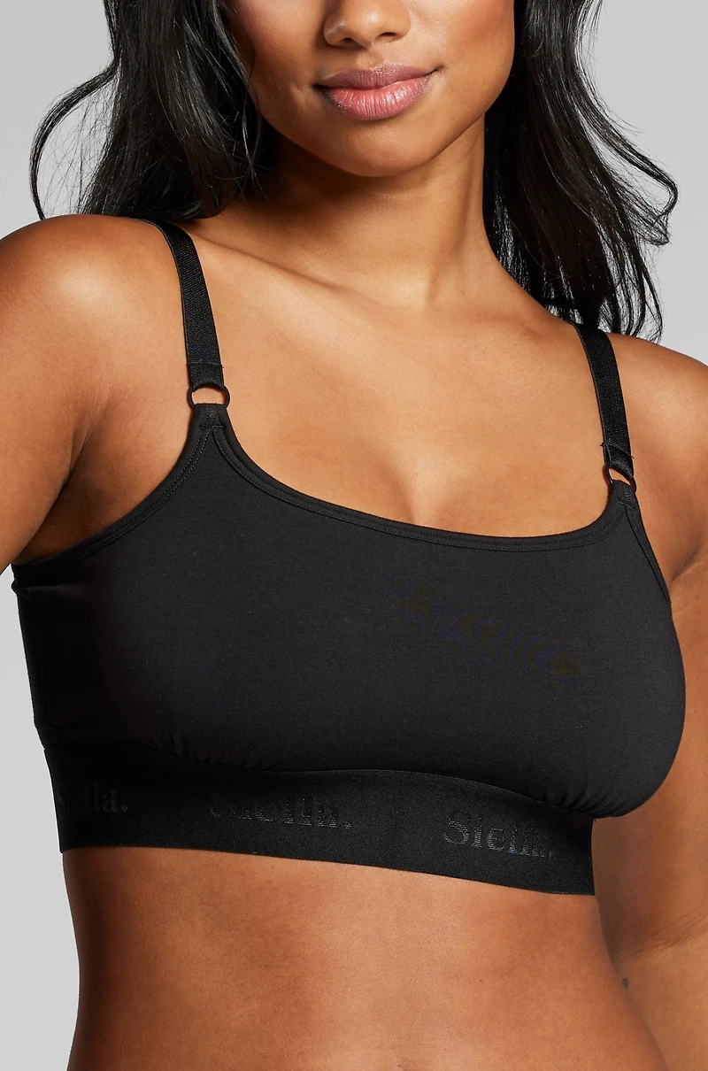 Siella Women's Organic Cotton Scoop Neck Bralette
