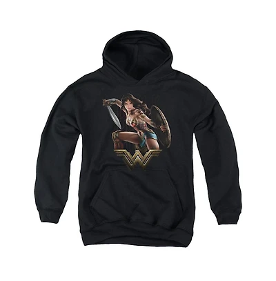 Wonder Woman Movie Youth Fight Pull Over Hoodie / Hooded Sweatshirt