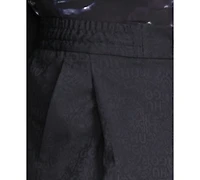 Hugo by Boss Men's Modern-Fit Logo-Print Pleated Suit Pants