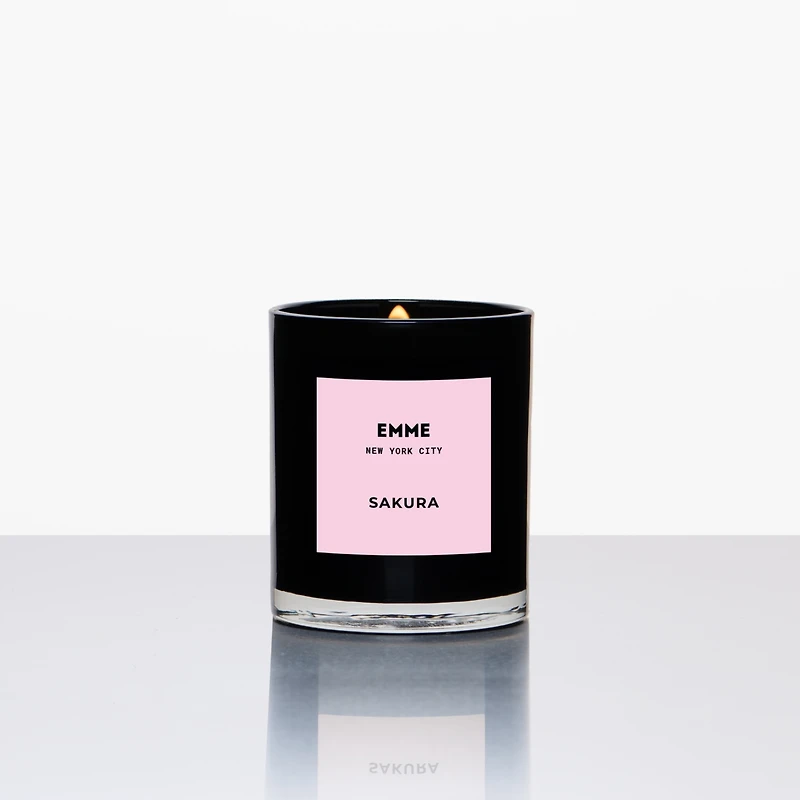 Emme nyc Natural Soy Sakura Scented Candle Jar, 10 oz