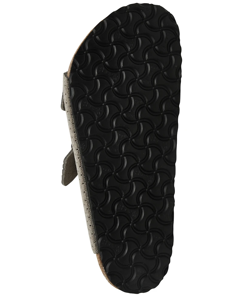 Birkenstock Men's Arizona Suede Embossed Dotted Adjustable Slide Sandals from Finish Line