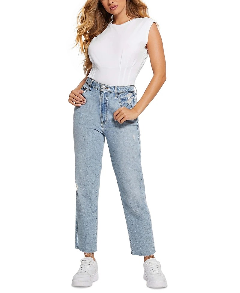 Guess Women's Karmen Cinched Sleeveless Corset Top