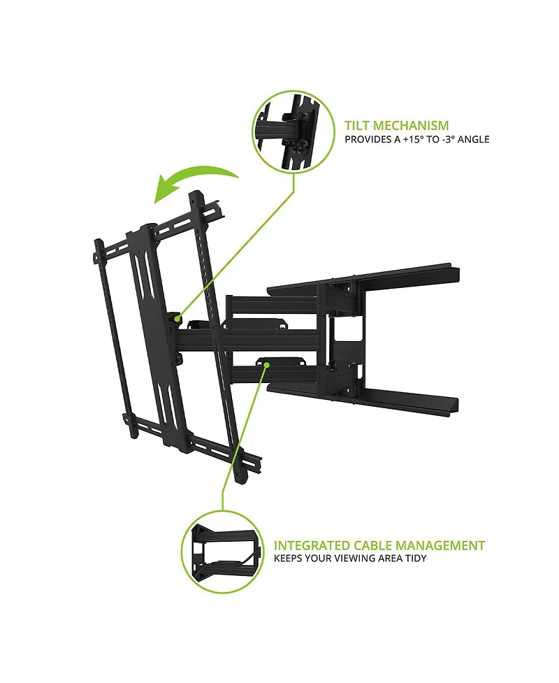 Kanto PDX700 Articulating Full Motion Tv Mount for 42" - 100" Tv