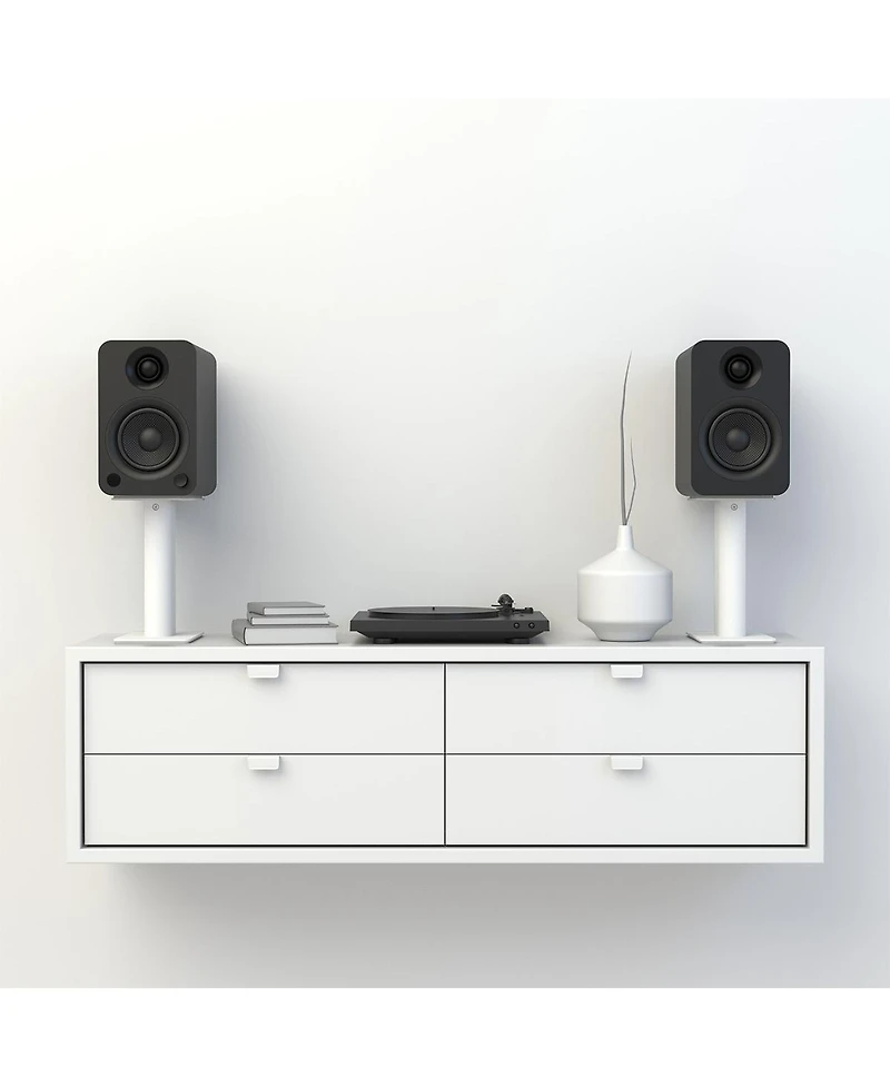 Kanto Yu Powered Bookshelf Speaker with Bluetooth & Rca Input (Matte Black) - Pair