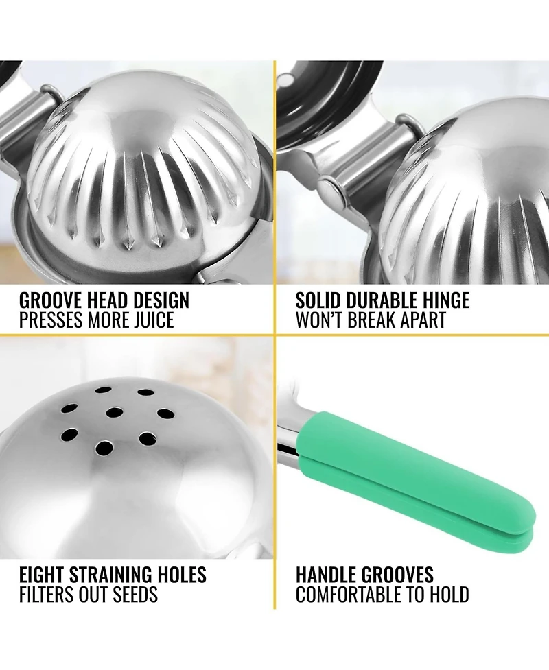 Lemon Squeezer Stainless Steel with Premium Heavy Duty Solid Metal Bowl