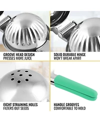 Lemon Squeezer Stainless Steel with Premium Heavy Duty Solid Metal Bowl