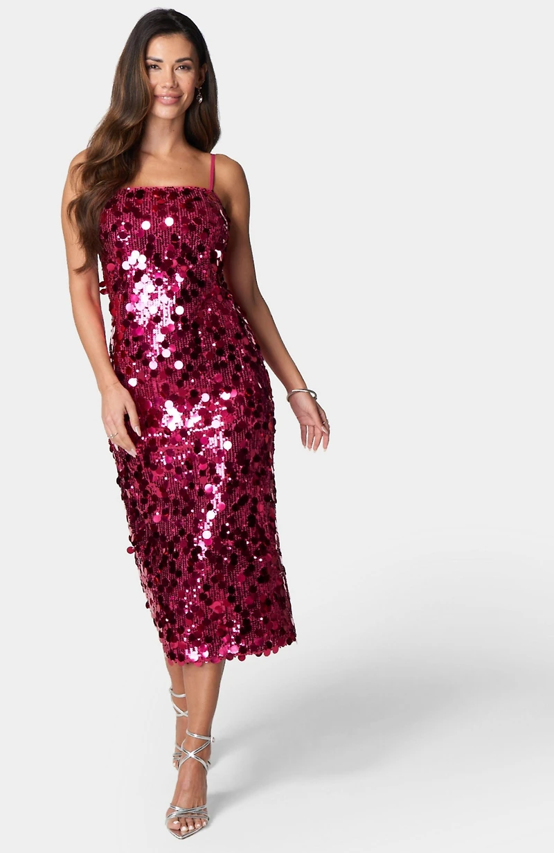 Bebe Women's Sequin Midi Dress