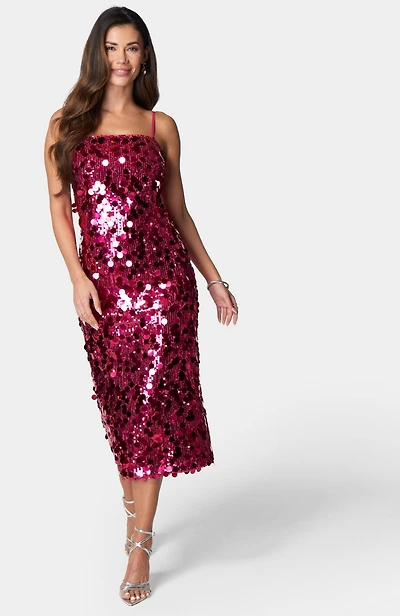 Bebe Women's Sequin Midi Dress