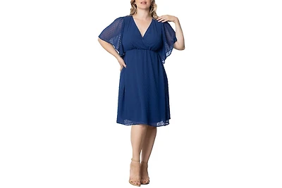 Kiyonna Plus Florence Flutter Sleeve Dress