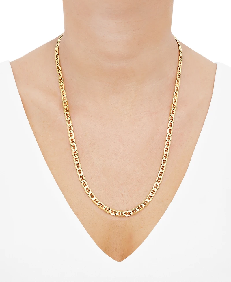 Italian Gold Polished Mariner Link 22" Chain Necklace (5.5mm) in 10k Gold