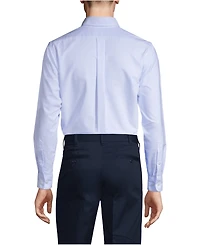 Lands' End Men's Long Sleeve Striped Oxford Dress Shirt