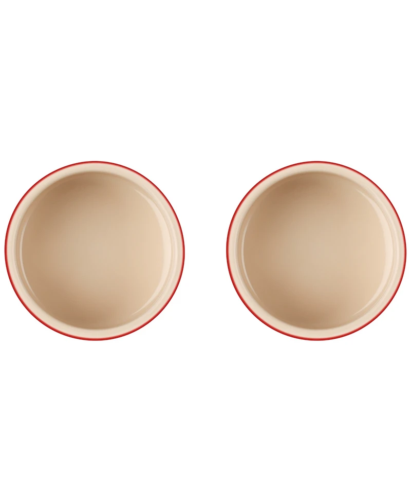 Le Creuset Stoneware Round Ramekin Straight Wall Set