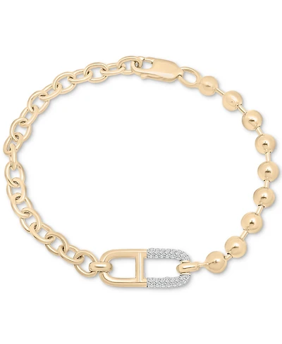 Audrey by Aurate Diamond Horizontal Link Two-Chain Bracelet (1/5 ct. t.w.) in Gold Vermeil, Created for Macy's