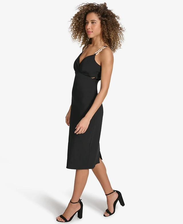 Siena Women's Embellished-Strap Midi A-Line Dress | MainPlace Mall