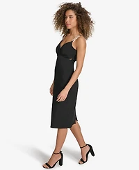 Siena Women's Embellished-Strap Midi A-Line Dress