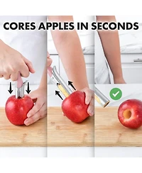 Zulay Kitchen Durable Stainless Steel Premium Apple Corer Remover